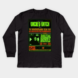 wanted wicked witch Kids Long Sleeve T-Shirt